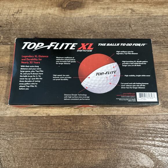 Top Flite XL Distance Golf Balls 18-Pack White Maximum Durability NEW - Picture 2 of 4